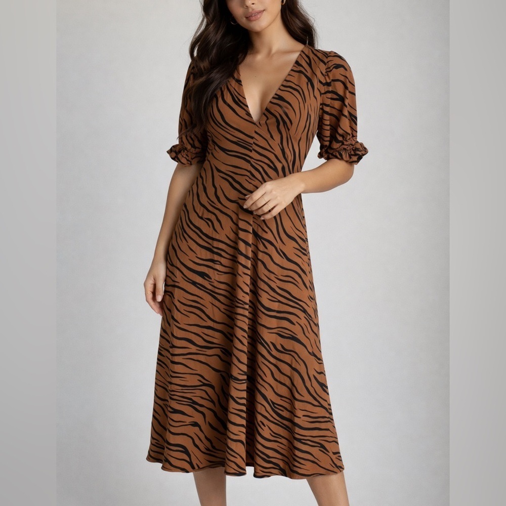 NEW Faithfull The Brand Maggie Midi Dress 8
